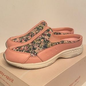 Easy Spirit Womens Hotrace-J Leather Slip-On Shoes sZ. 9.5 Rose Floral Pre-owned